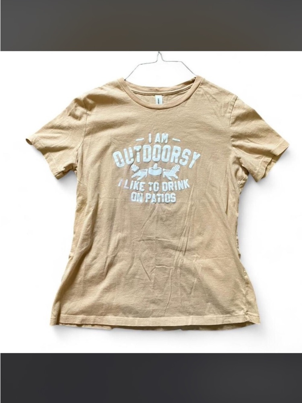 Bella Canvas Beige Tee with White Tag